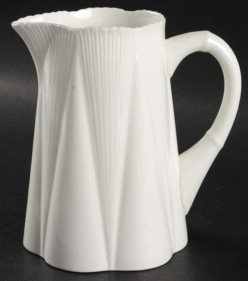 Dainty White (No Trim) 20 Oz Pitcher by Shelley-1