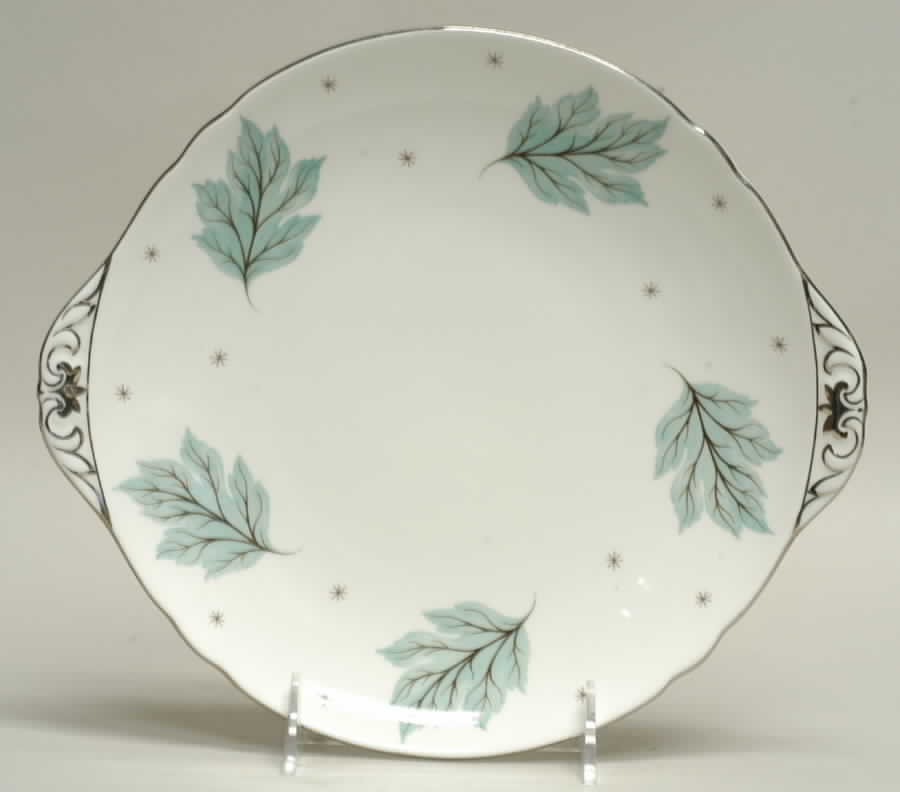 Drifting Leaves Handled Cake Plate by Shelley-1