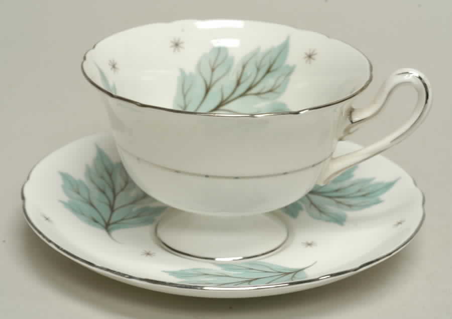 Drifting Leaves Footed Cup & Saucer Set by Shelley-1