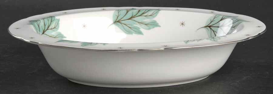 Drifting Leaves 9" Oval Vegetable Bowl by Shelley-1
