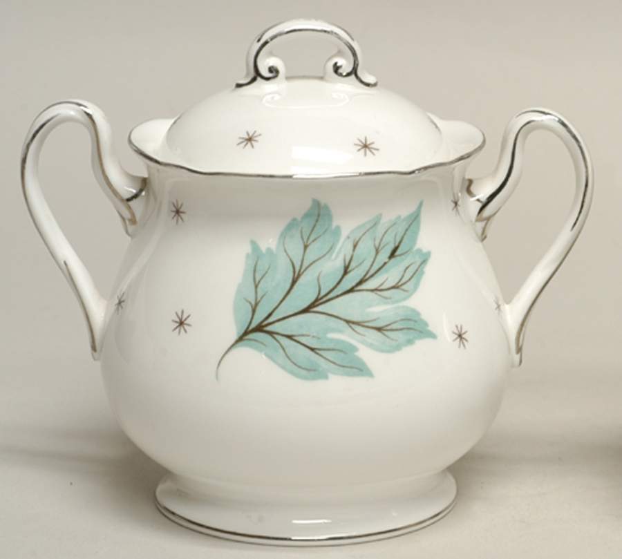 Drifting Leaves Sugar Bowl & Lid by Shelley-1