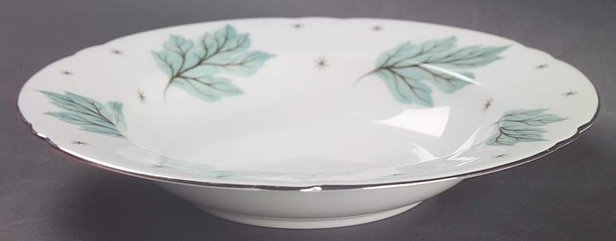 Drifting Leaves Rim Soup Bowl by Shelley-1