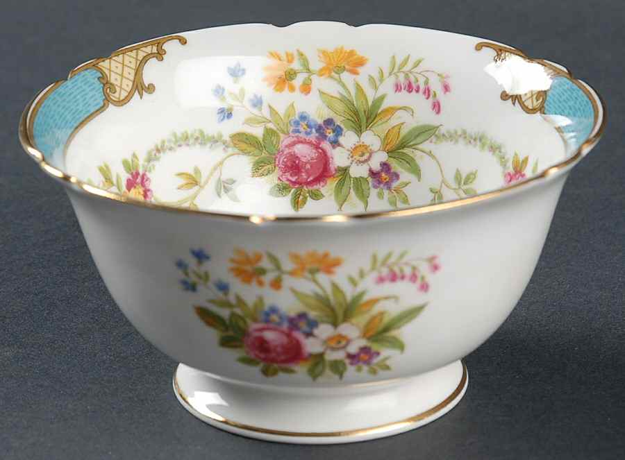 Dubarry Blue Open Sugar Bowl by Shelley-1
