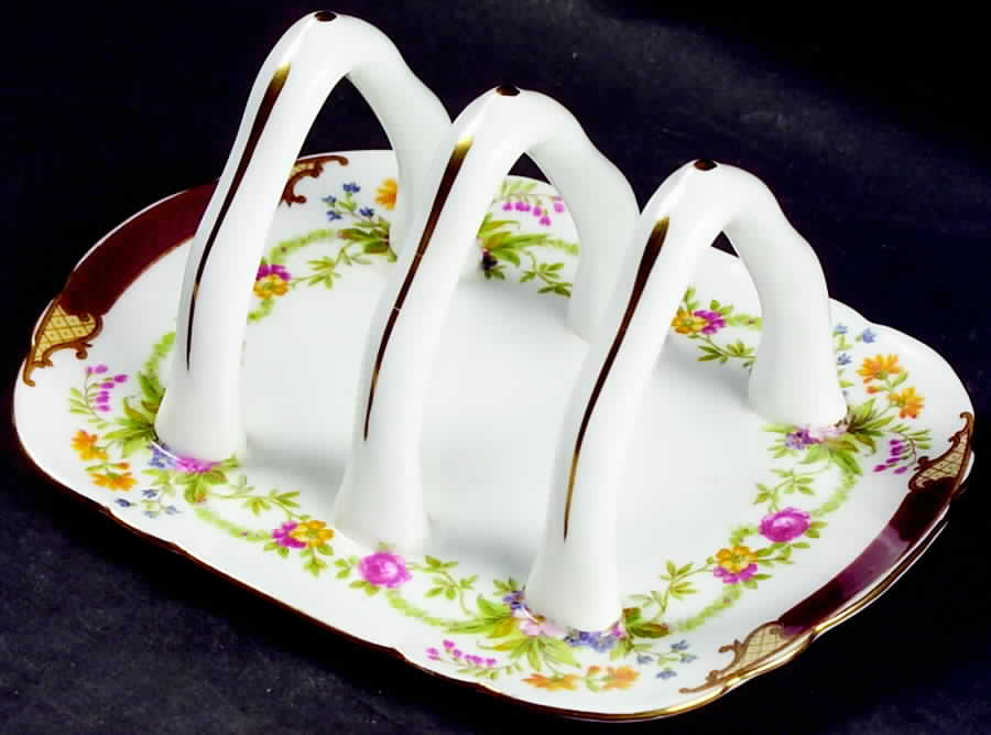 Dubarry Maroon Two Slice Toast Server by Shelley-1