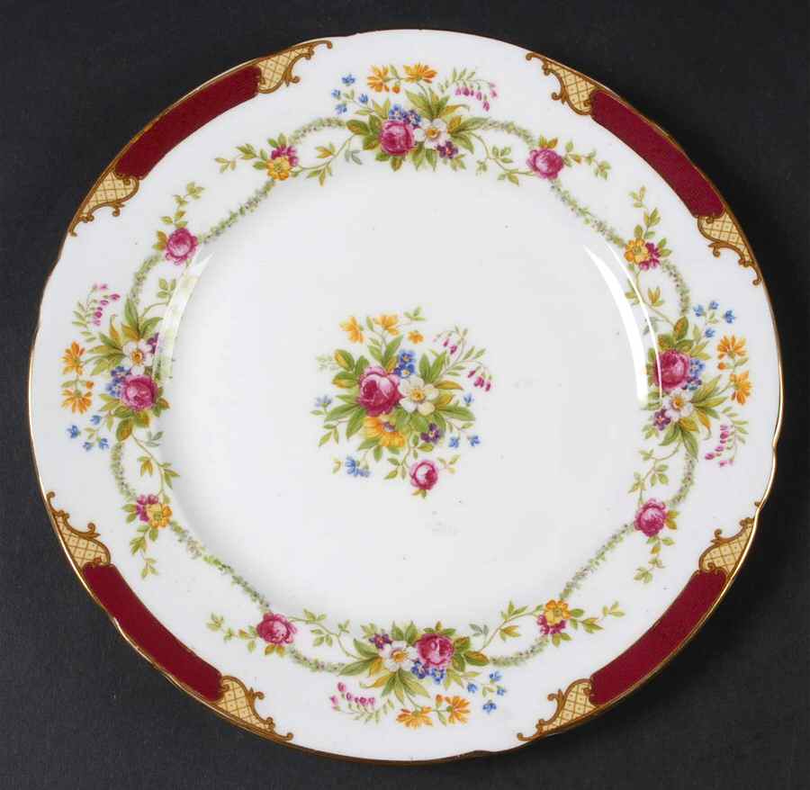 Dubarry Maroon Salad Plate by Shelley-1