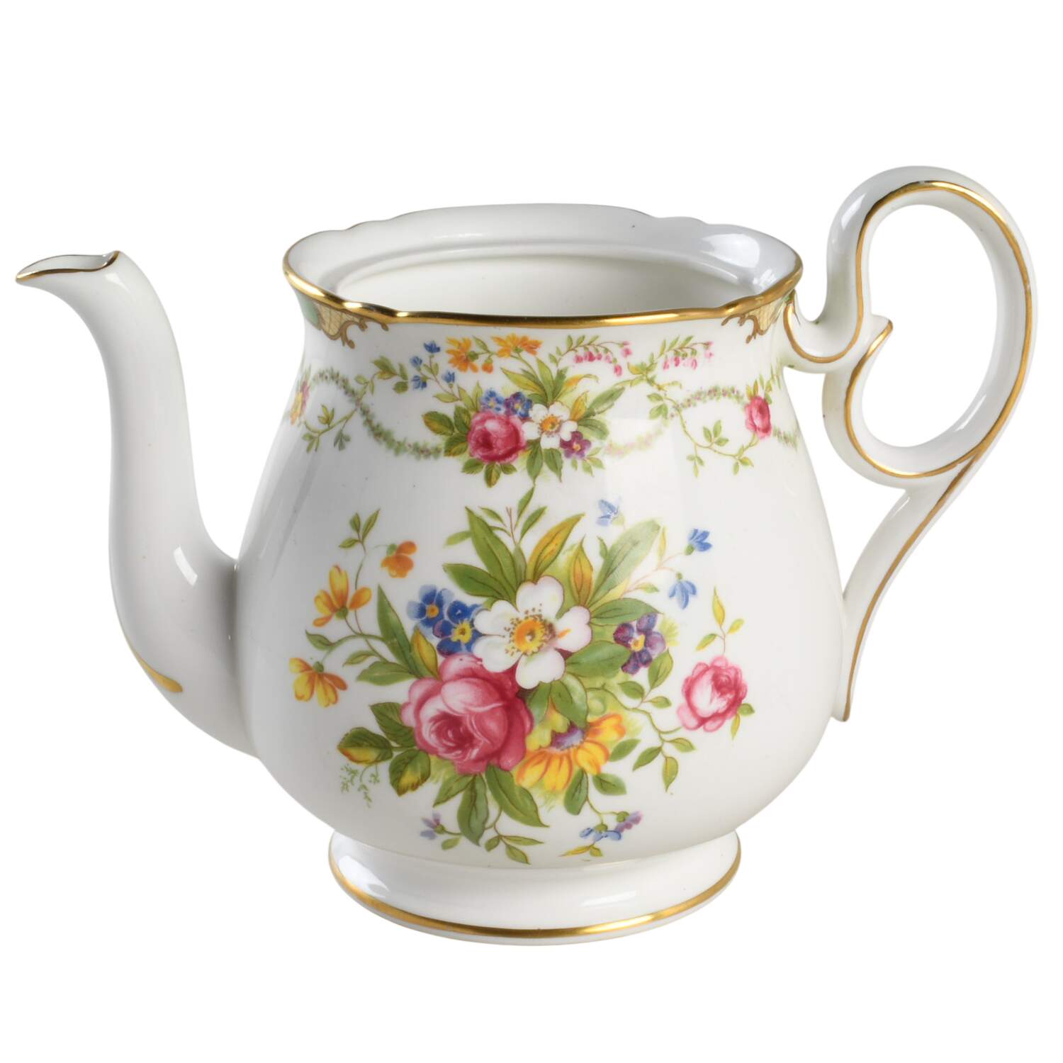 Dubarry Green Teapot No Lid by Shelley-1