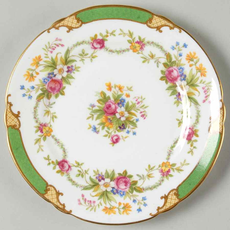 Dubarry Green Bread & Butter Plate by Shelley-1