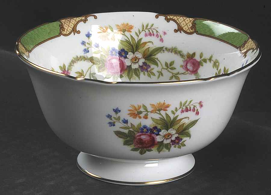 Dubarry Green Open Sugar Bowl by Shelley-1