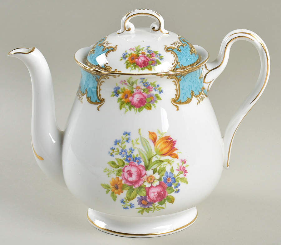 Duchess Blue Teapot & Lid by Shelley-1