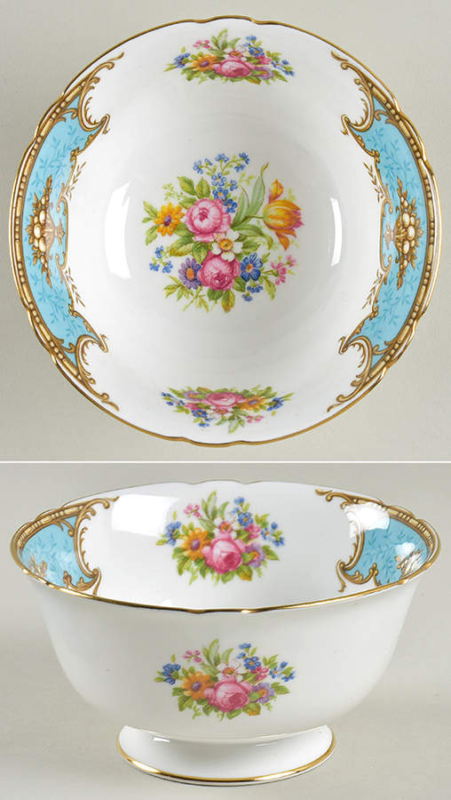 Duchess Blue Cranberry Bowl by Shelley-1