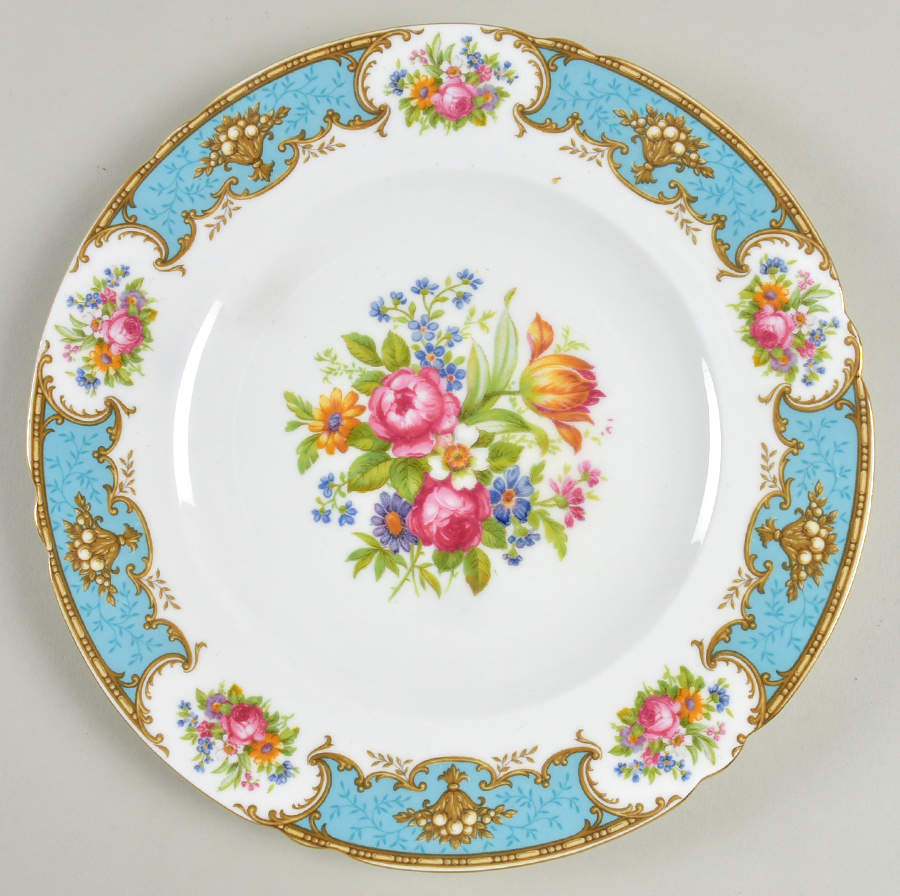 Duchess Blue Luncheon Plate by Shelley-1