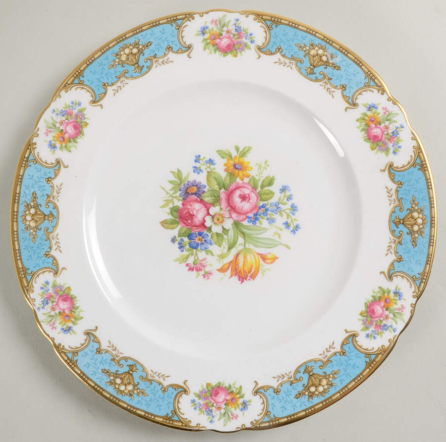 Duchess Blue Dinner Plate by Shelley-1