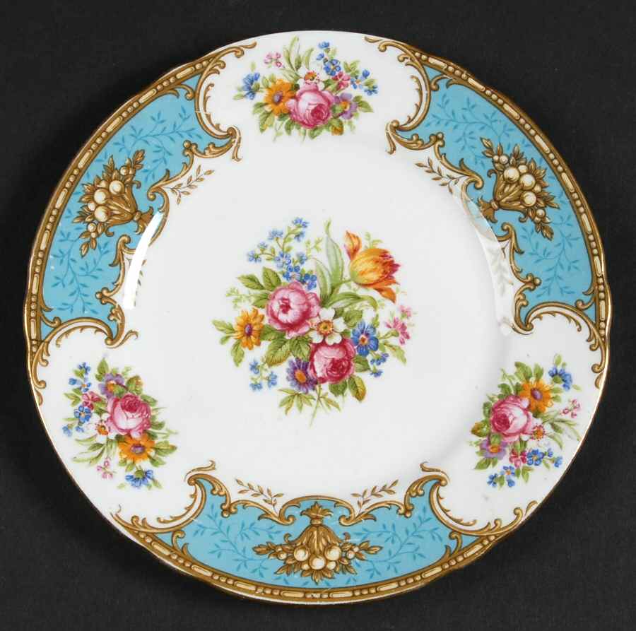 Duchess Blue Bread & Butter Plate by Shelley-1