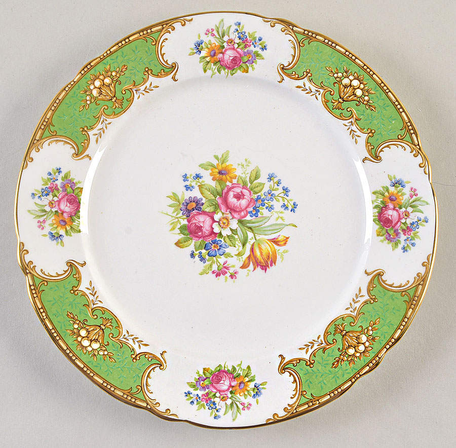 Duchess Green Salad Plate by Shelley-1