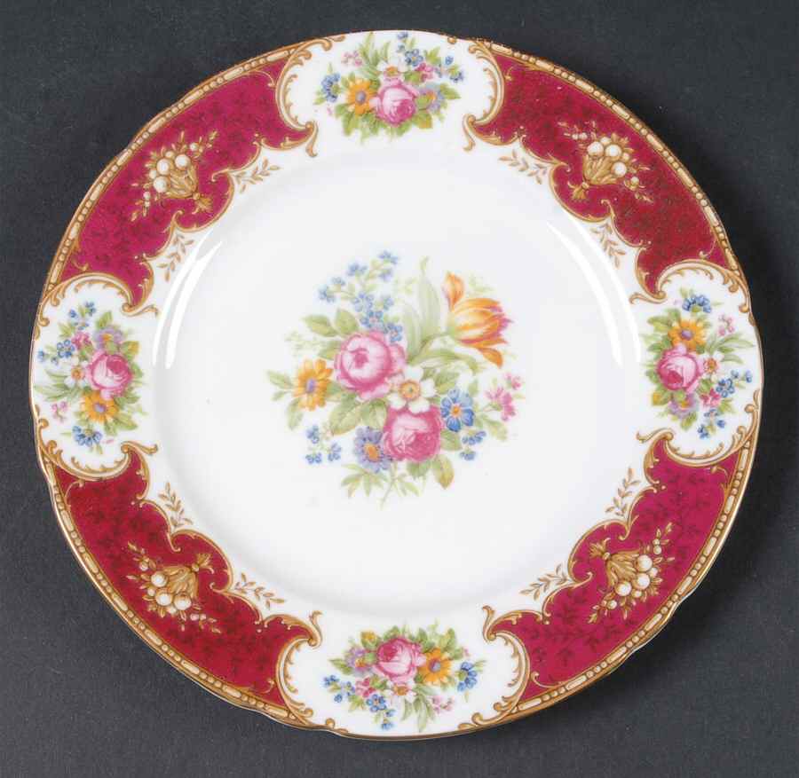 Duchess Red Dessert/Pie Plate by Shelley-1