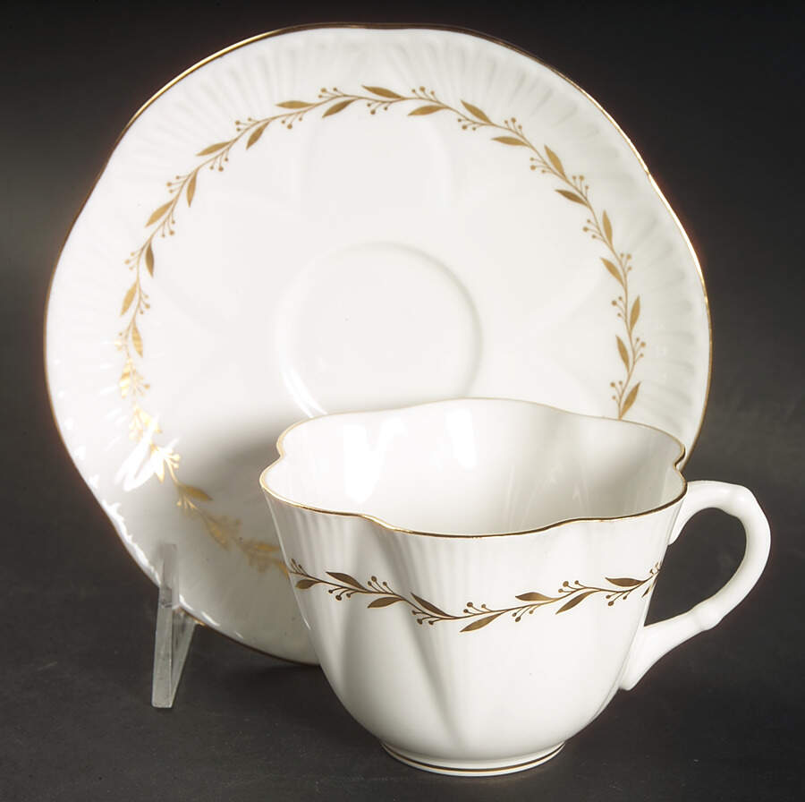 Elegance Flat Cup & Saucer Set by Shelley-1