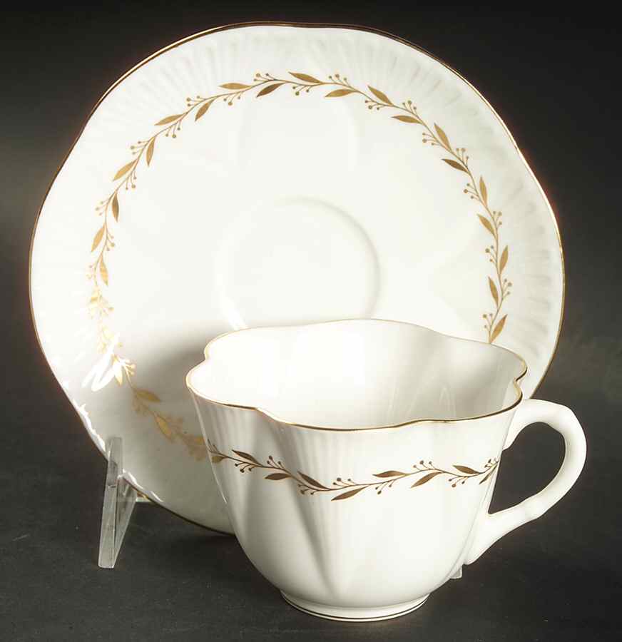 Elegance Flat Cup & Saucer Set by Shelley-1