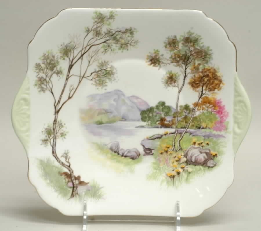 English Lakes Square Handled Cake Plate by Shelley-1