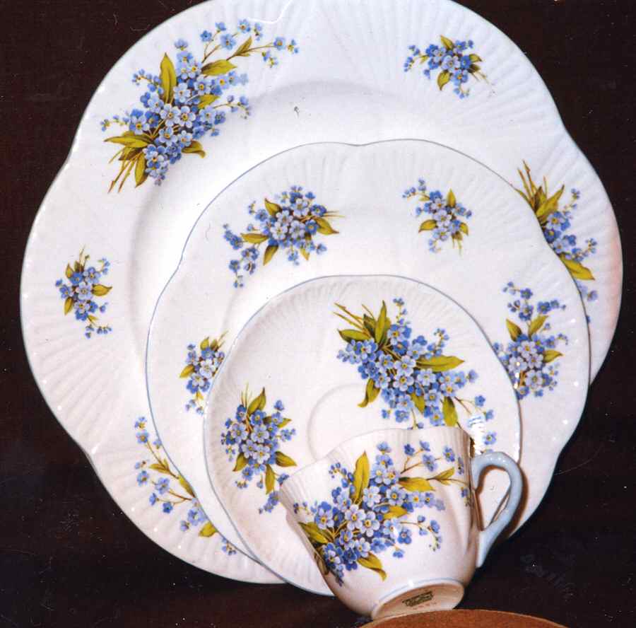 Forget Me Not Dinner Plate by Shelley-1