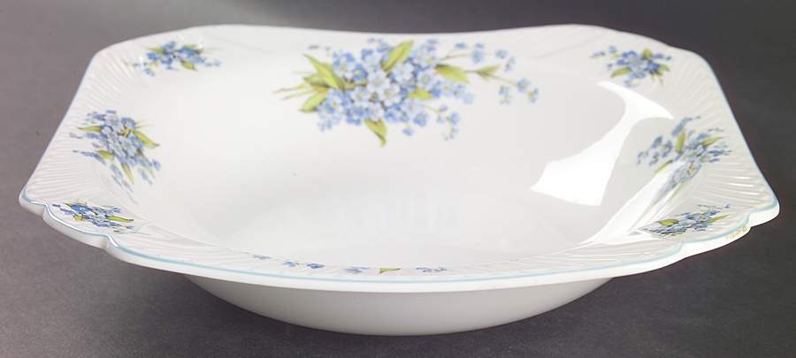 Forget Me Not 9" Square Vegetable Bowl by Shelley-1