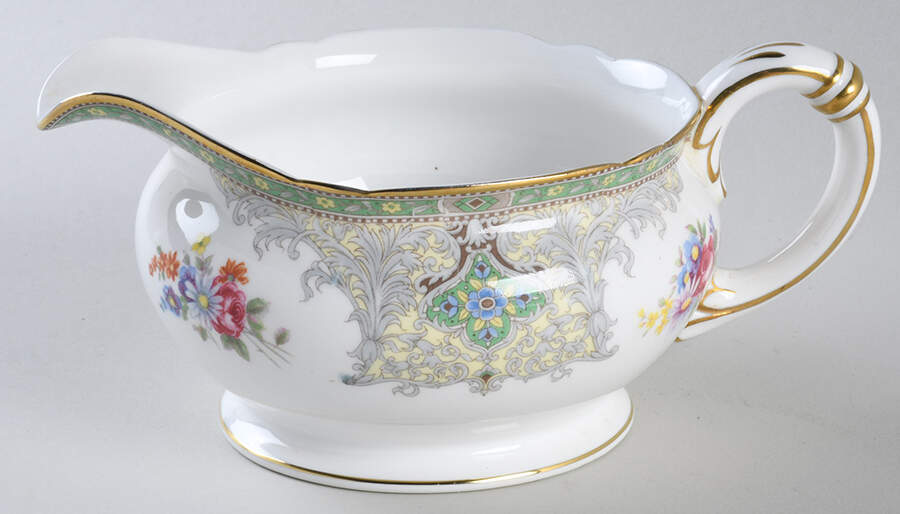 Georgian Green Underplate for Gravy Boat by Shelley-1