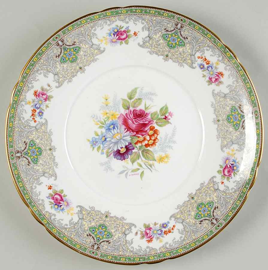 Georgian Green Underplate for Tureen by Shelley-1