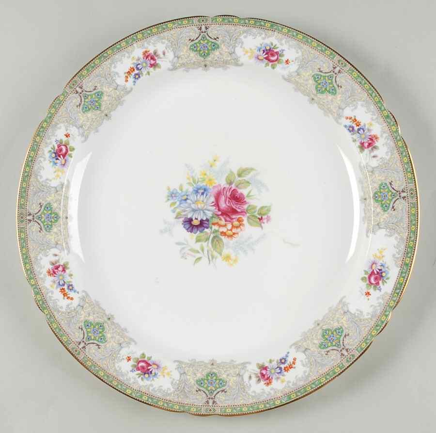Georgian Green 13" Chop Plate (Round Platter) by Shelley-1