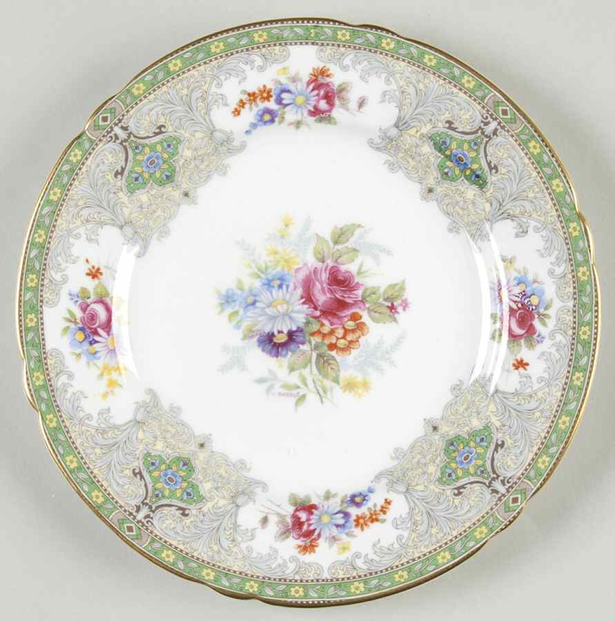 Georgian Green Dessert/Pie Plate by Shelley-1