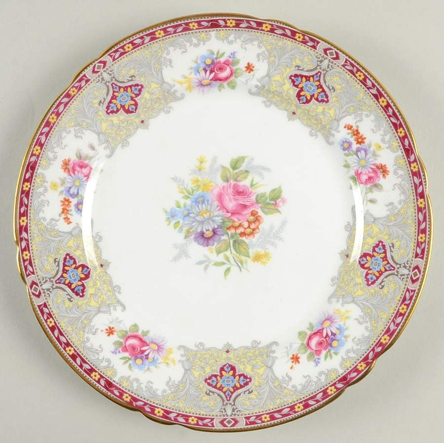 Georgian Red Salad Plate by Shelley-1