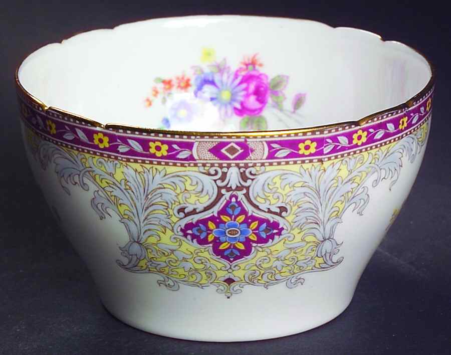 Georgian Red Open Sugar Bowl by Shelley-1