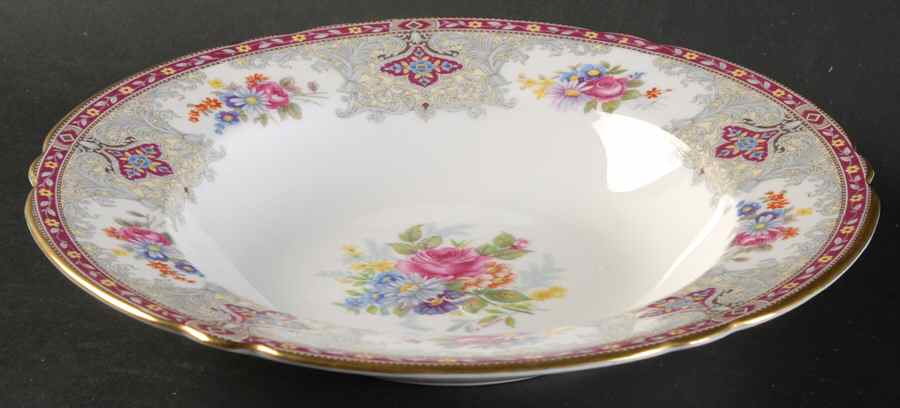 Georgian Red Rim Soup Bowl by Shelley-1