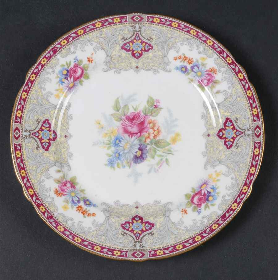 Georgian Red Dessert/Pie Plate by Shelley-1