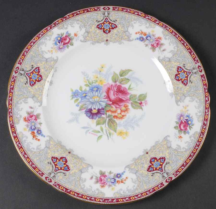 Georgian Red Luncheon Plate by Shelley-1