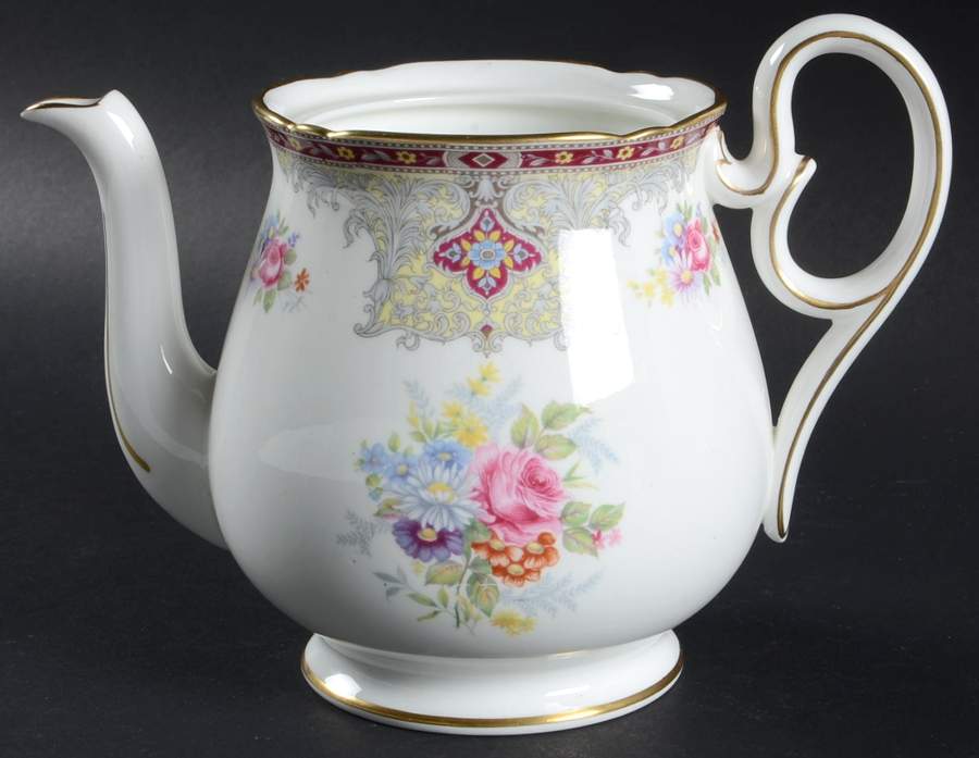 Georgian Red Teapot No Lid by Shelley-1