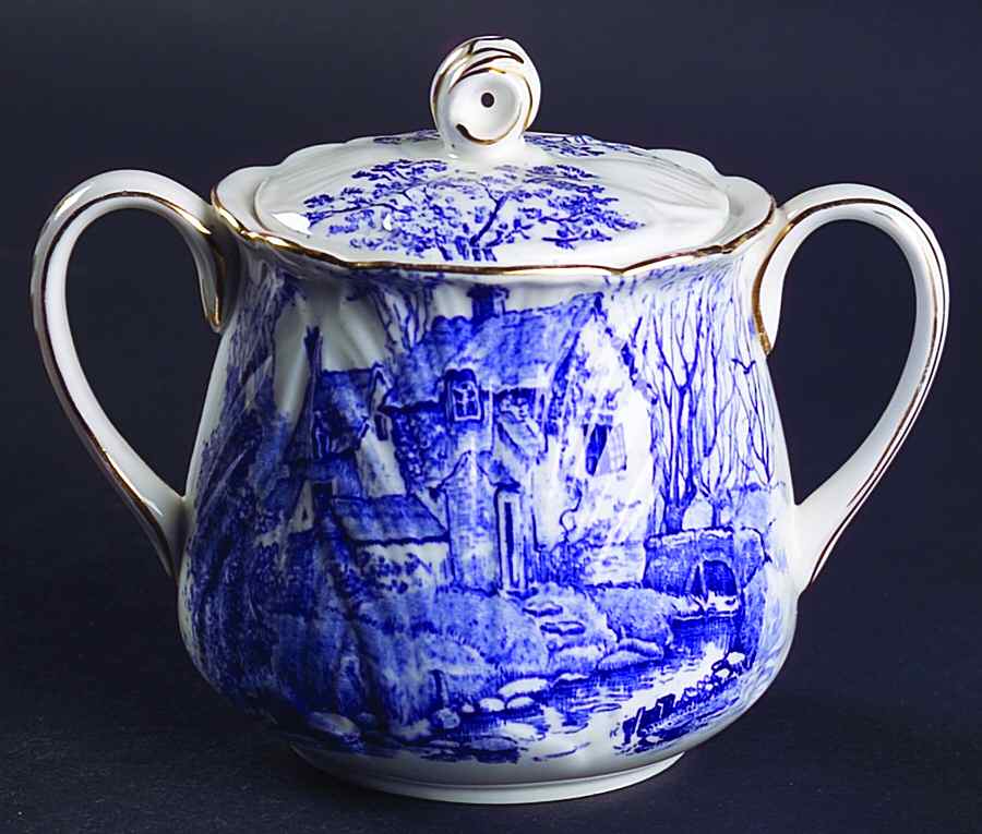 Glorious Devon Sugar Bowl & Lid by Shelley-1
