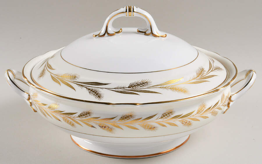 Golden Harvest Round Covered Vegetable by Shelley-1