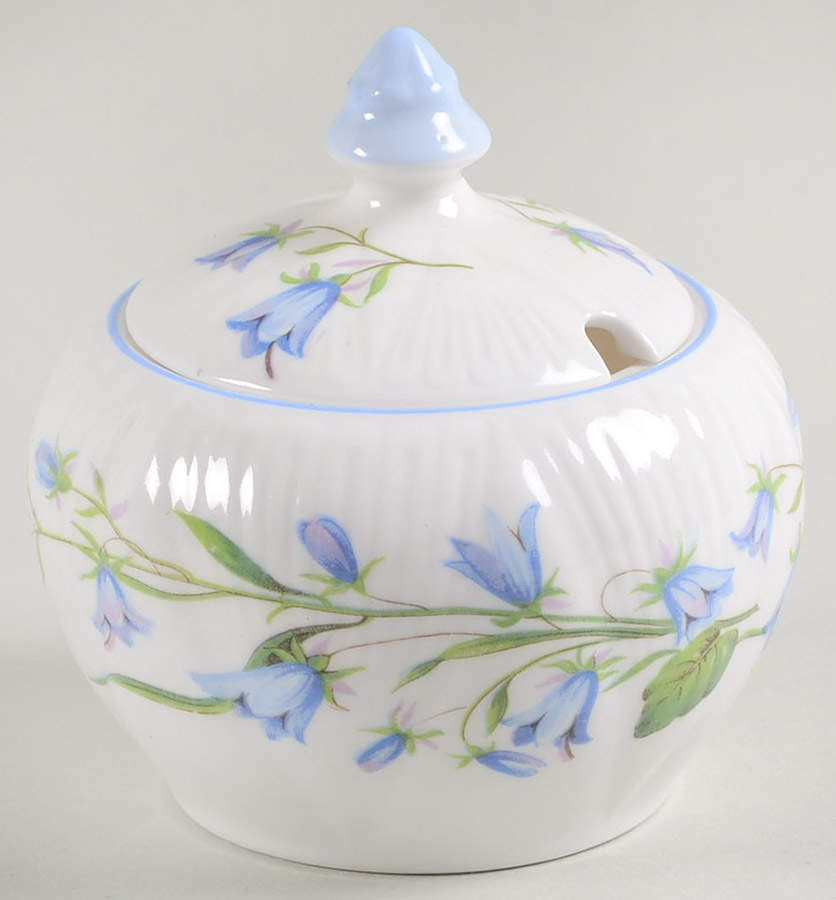 Harebell (Dainty) Mustard Jar & Lid by Shelley-1