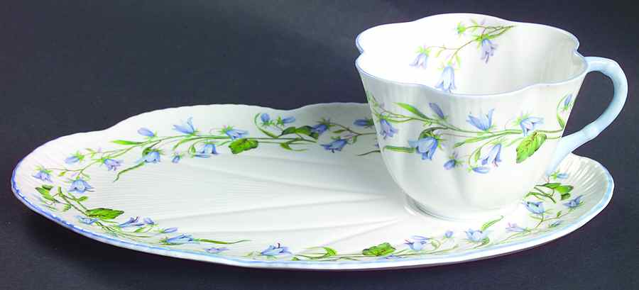 Harebell (Dainty) Snack Plate & Cup Set by Shelley-1
