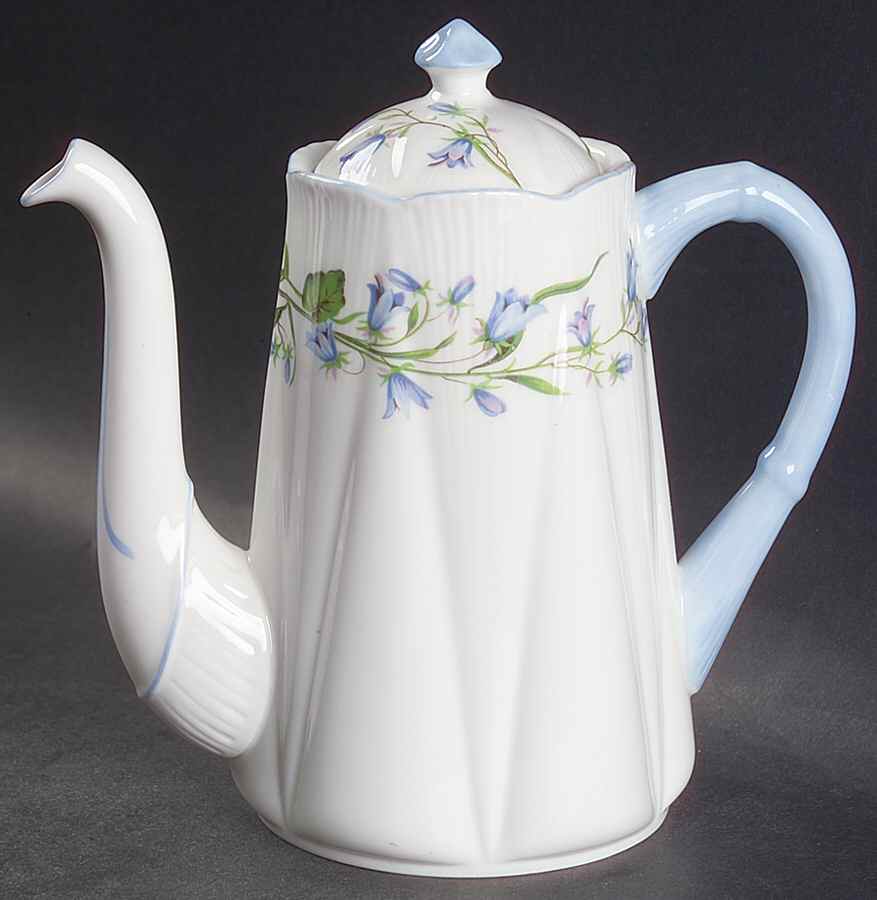 Harebell (Dainty) Mini Coffee Pot & Lid by Shelley-1