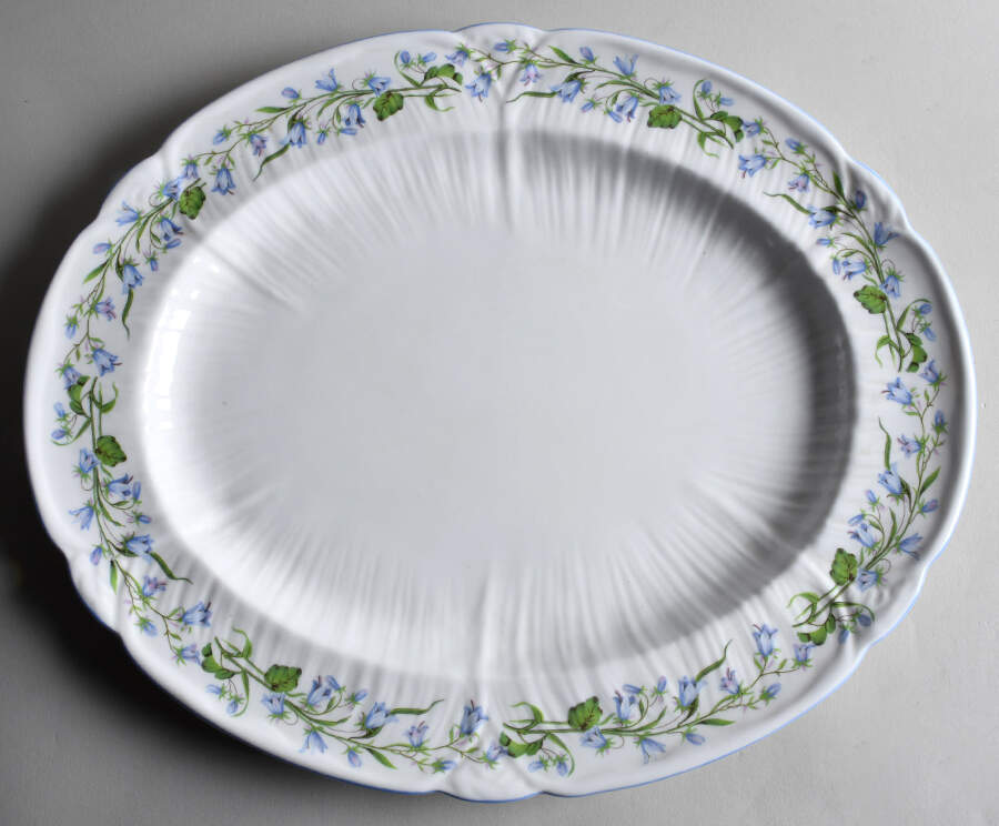 Harebell (Oleander) 15" Oval Serving Platter by Shelley-1
