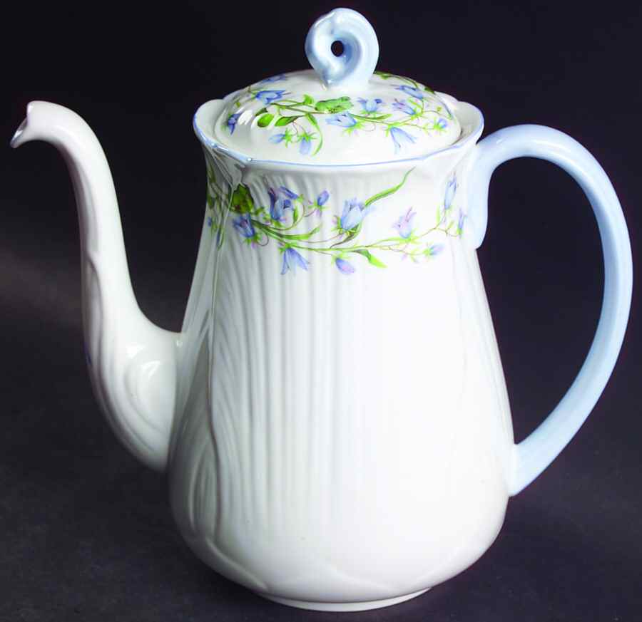 Harebell (Oleander) Coffee Pot & Lid by Shelley-1