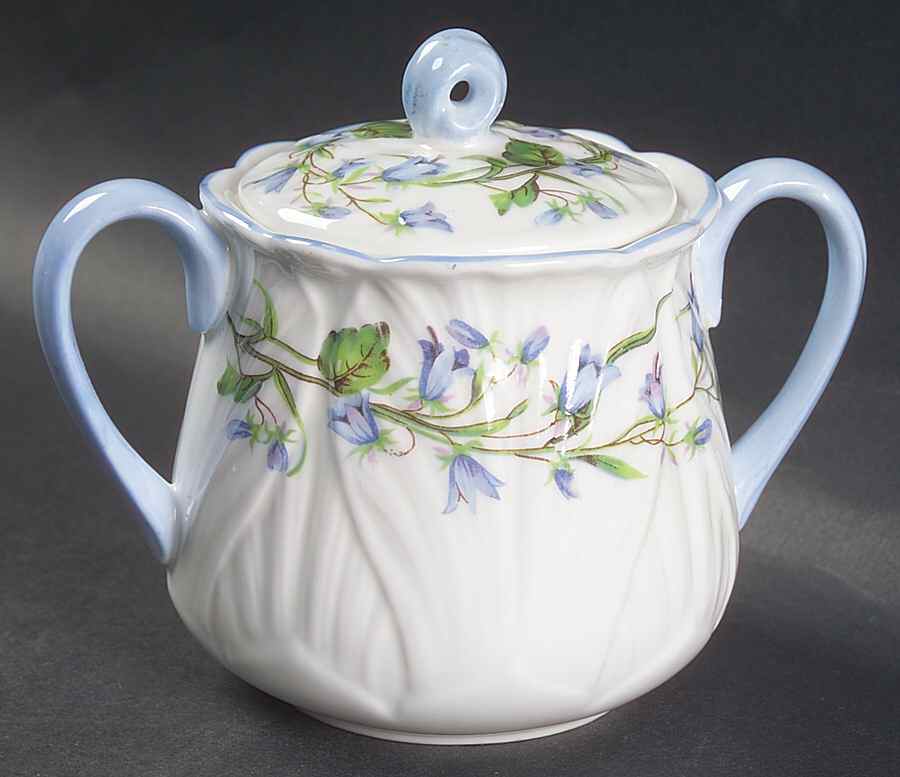 Harebell (Oleander) Sugar Bowl & Lid by Shelley-1