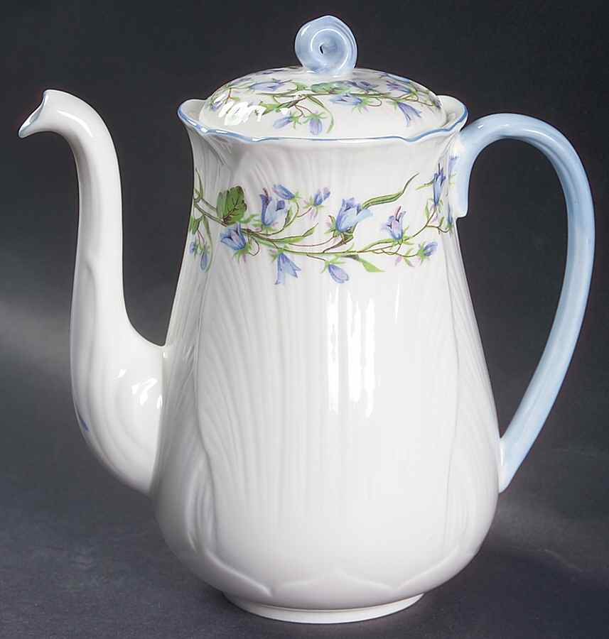 Harebell (Oleander) Mini Coffee Pot & Lid by Shelley-1