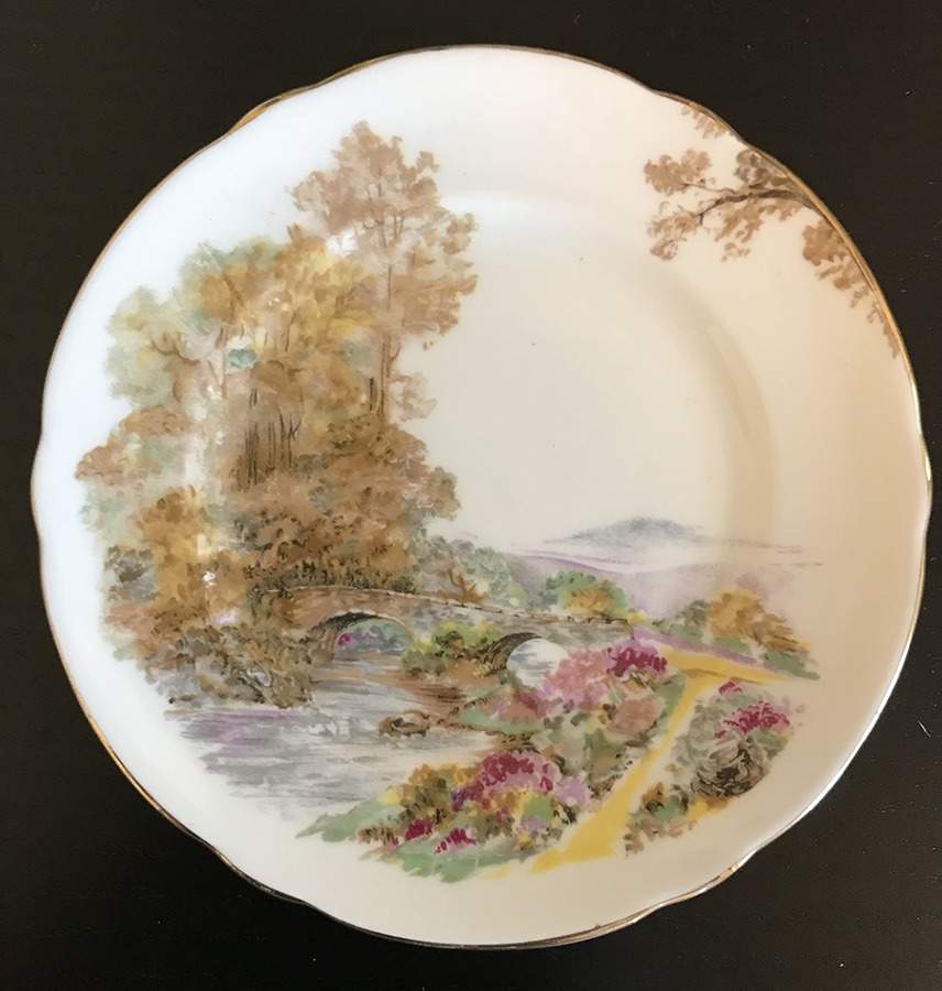 Heather (Gainsborough) Square Bread & Butter Plate by Shelley-1