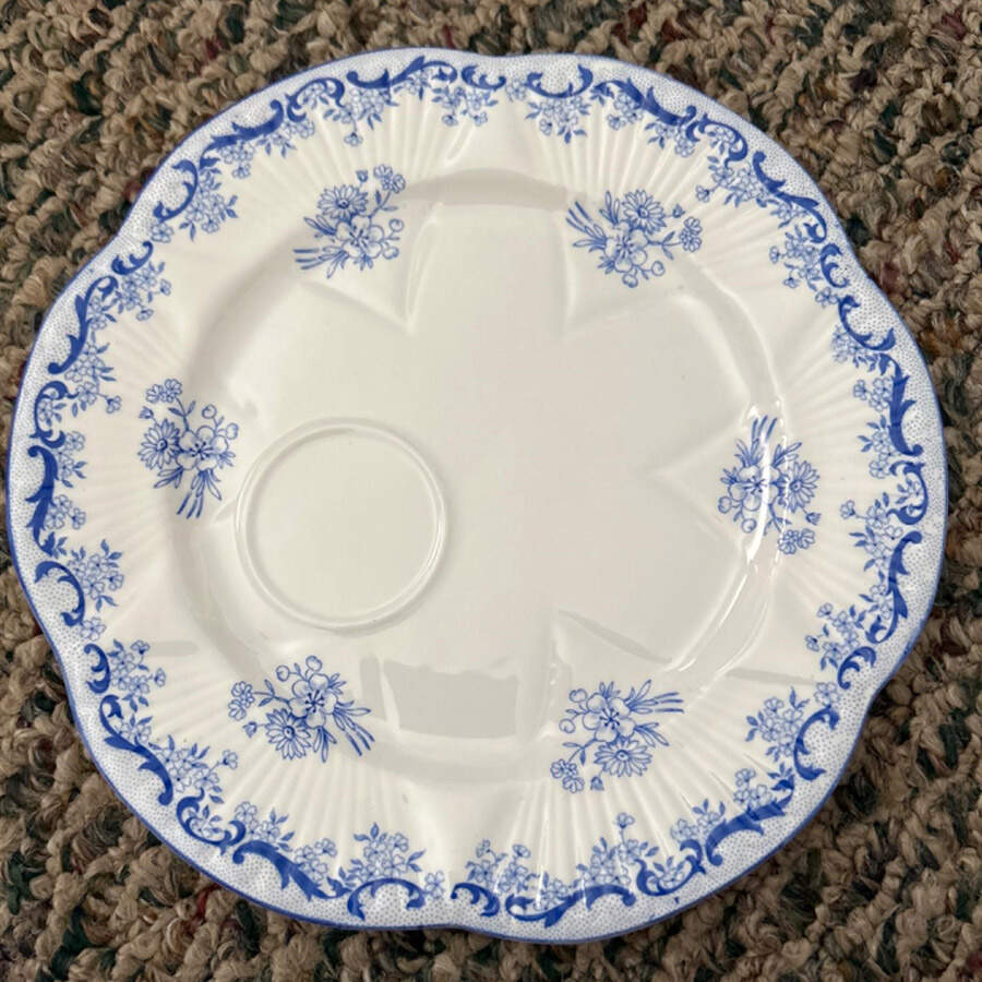 Heavenly Blue (Dainty Shape) Snack Plate by Shelley-1