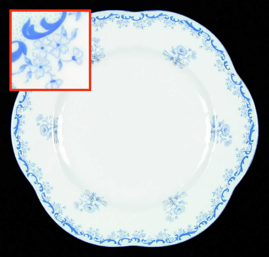 Heavenly Blue (Dainty Shape) Dinner Plate by Shelley-1