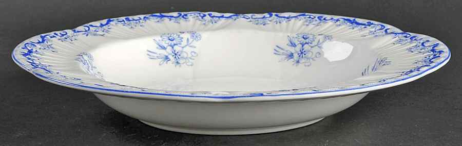 Heavenly Blue (Dainty Shape) Large Rim Soup Bowl by Shelley-1