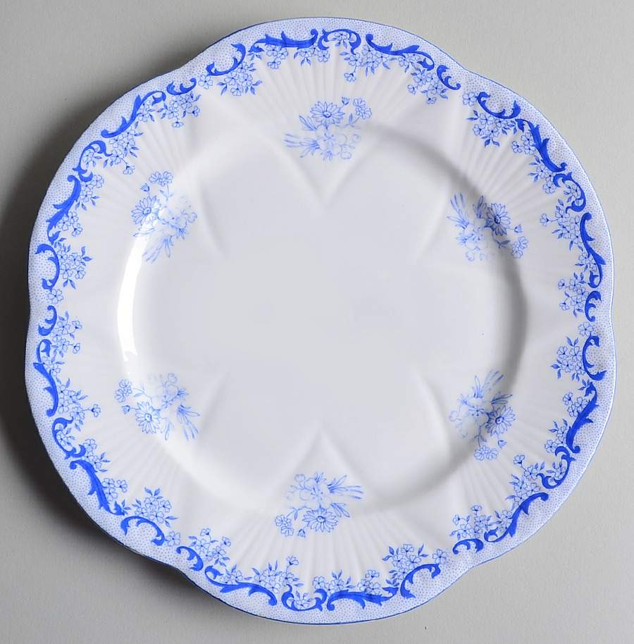 Heavenly Blue (Dainty Shape) Salad Plate by Shelley-1