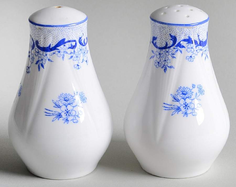 Heavenly Blue (Dainty Shape) Salt & Pepper Set by Shelley-1