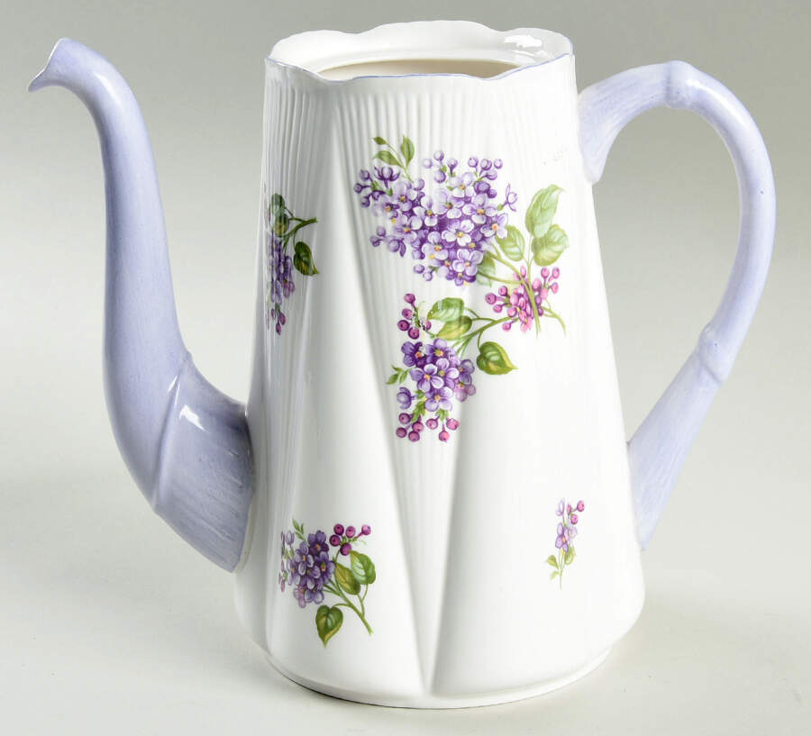 Lilac Time Coffee Pot No Lid by Shelley-1